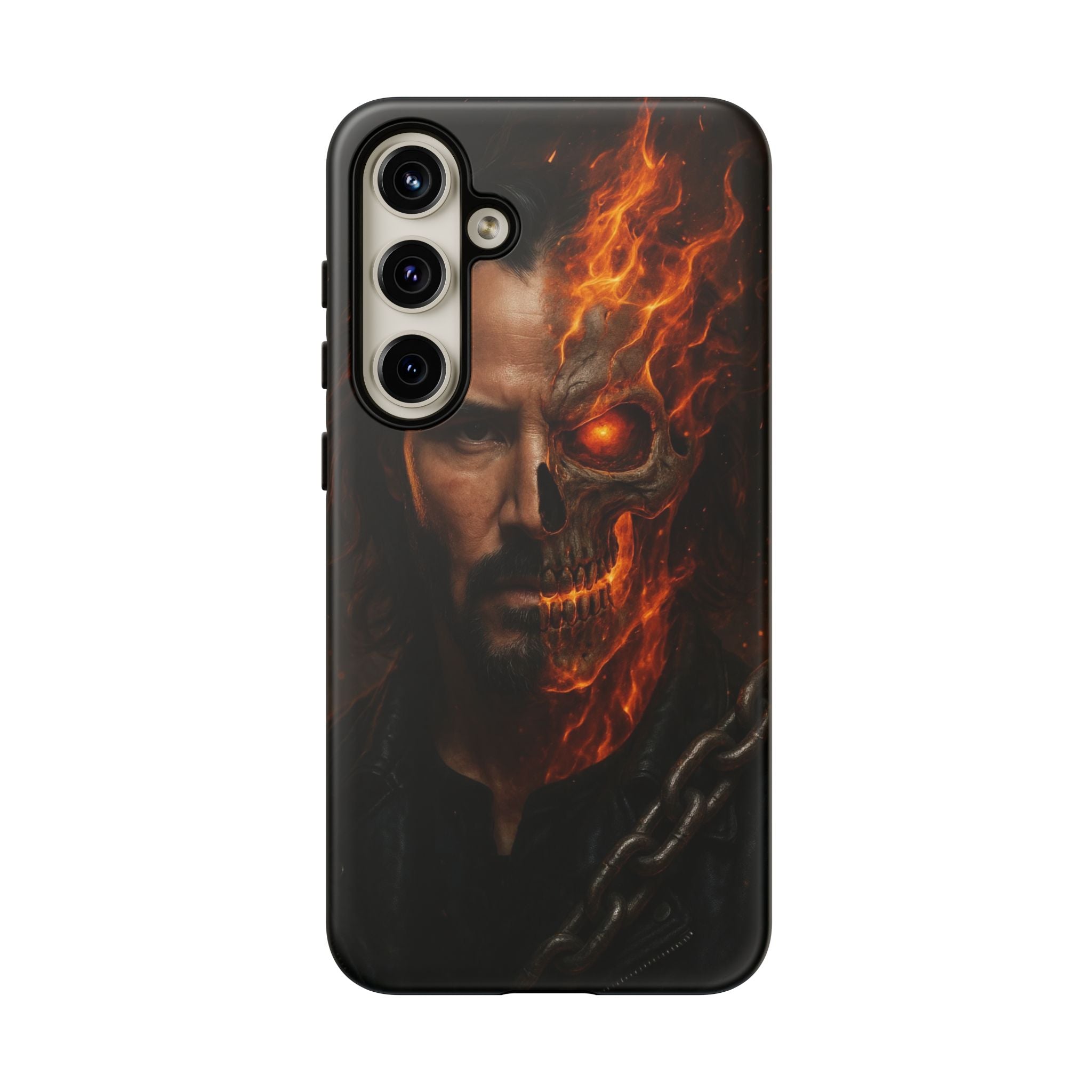 Ghost Rider Phone Case – Fiery Skull Design for iPhone, Samsung & Google Pixel | Shockproof, MagSafe & Ultra Grip Protection Printify