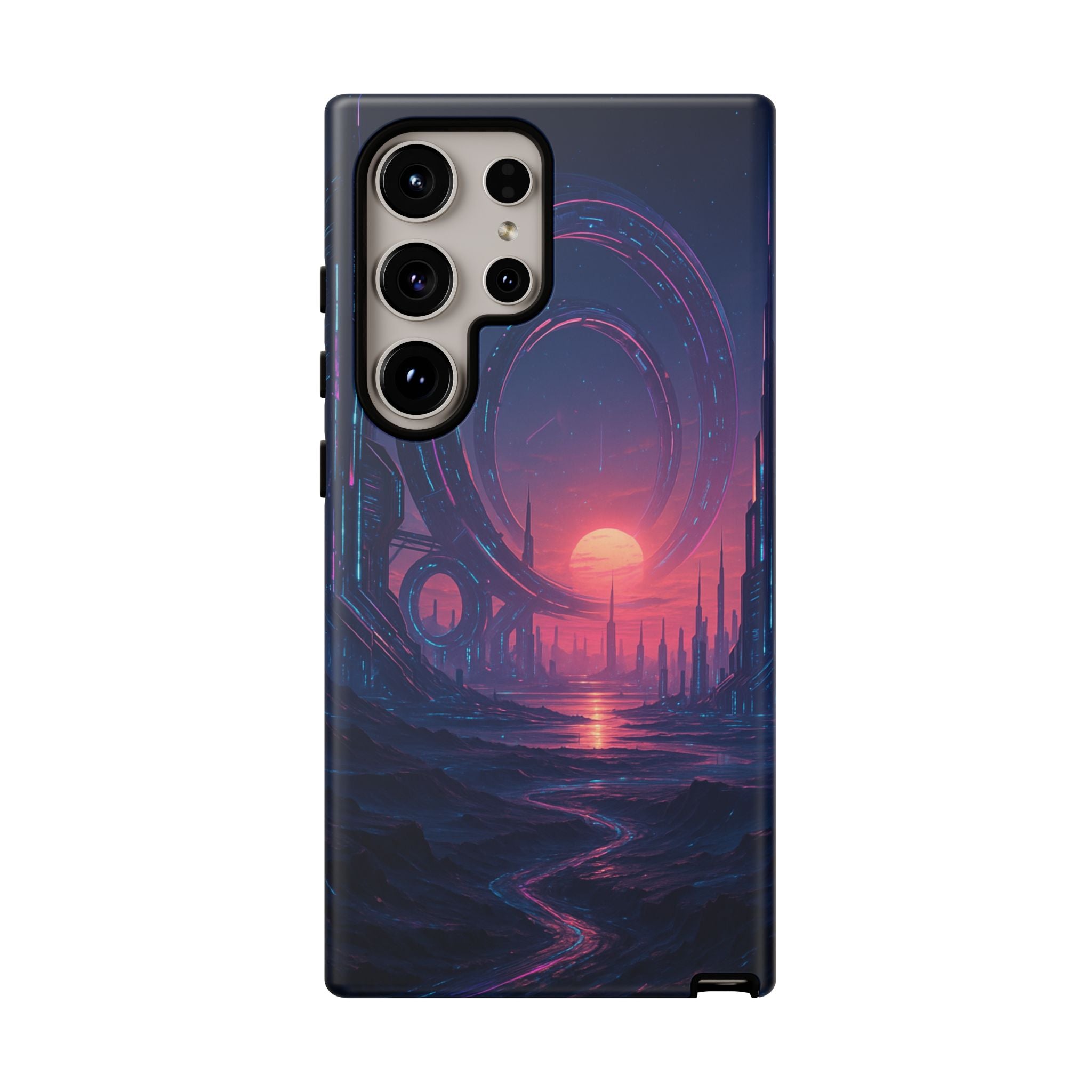 CyberEscape Phone Case – Futuristic Grid Design for iPhone, Samsung & Google Pixel | Shockproof, MagSafe & Ultra-Sleek Protection Printify