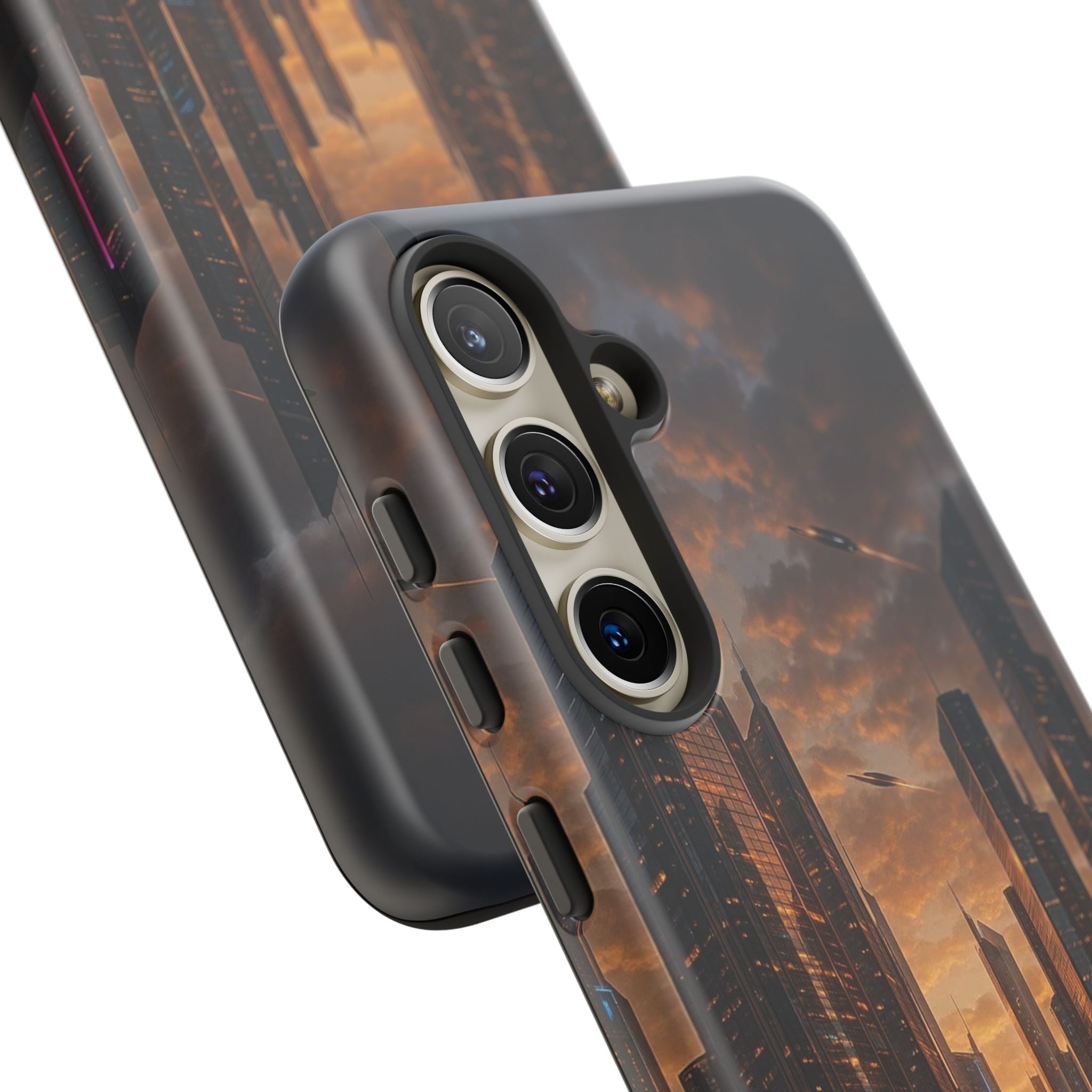 Cybercity Phone Case – Futuristic Neon Design for iPhone, Samsung & Google Pixel | Shockproof, MagSafe & Sleek Matte Finish Printify