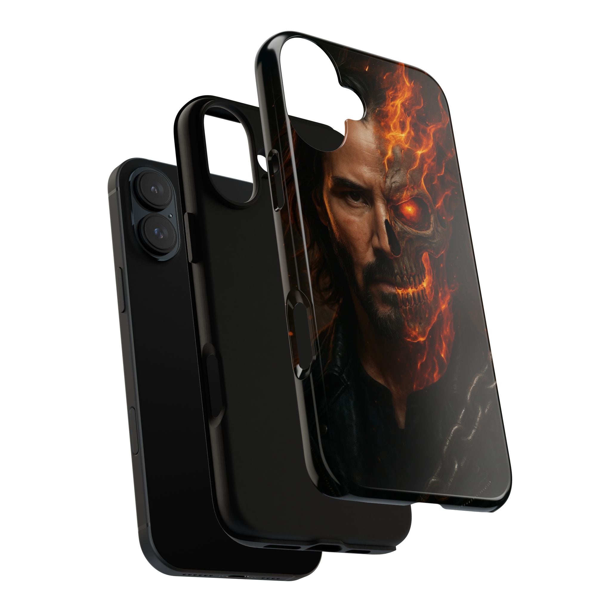 Ghost Rider Phone Case – Fiery Skull Design for iPhone, Samsung & Google Pixel | Shockproof, MagSafe & Ultra Grip Protection Printify