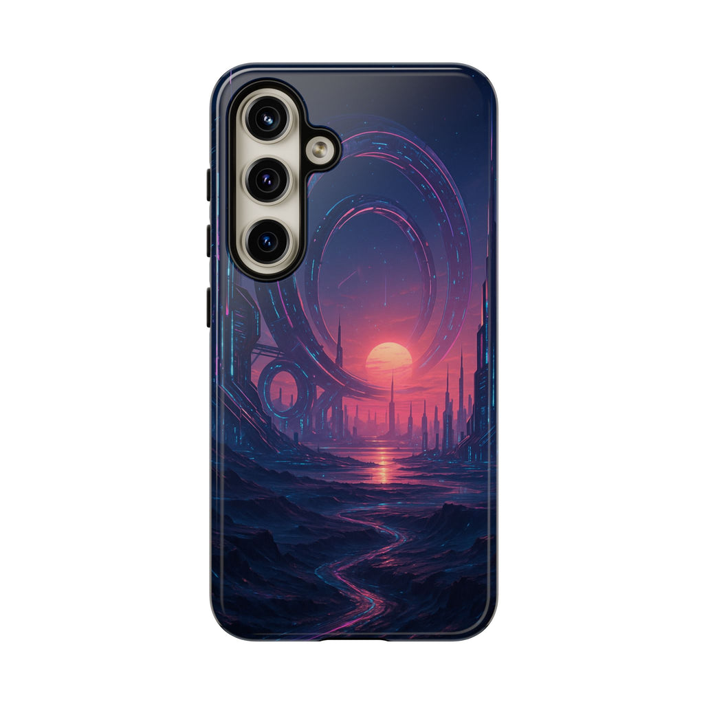 CyberEscape Phone Case – Futuristic Grid Design for iPhone, Samsung & Google Pixel | Shockproof, MagSafe & Ultra-Sleek Protection Printify