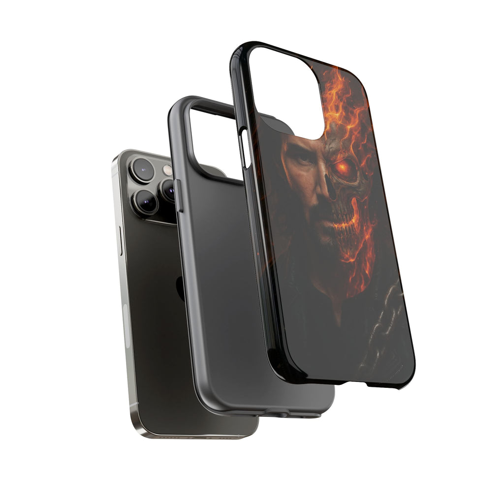 Ghost Rider Phone Case – Fiery Skull Design for iPhone, Samsung & Google Pixel | Shockproof, MagSafe & Ultra Grip Protection Printify