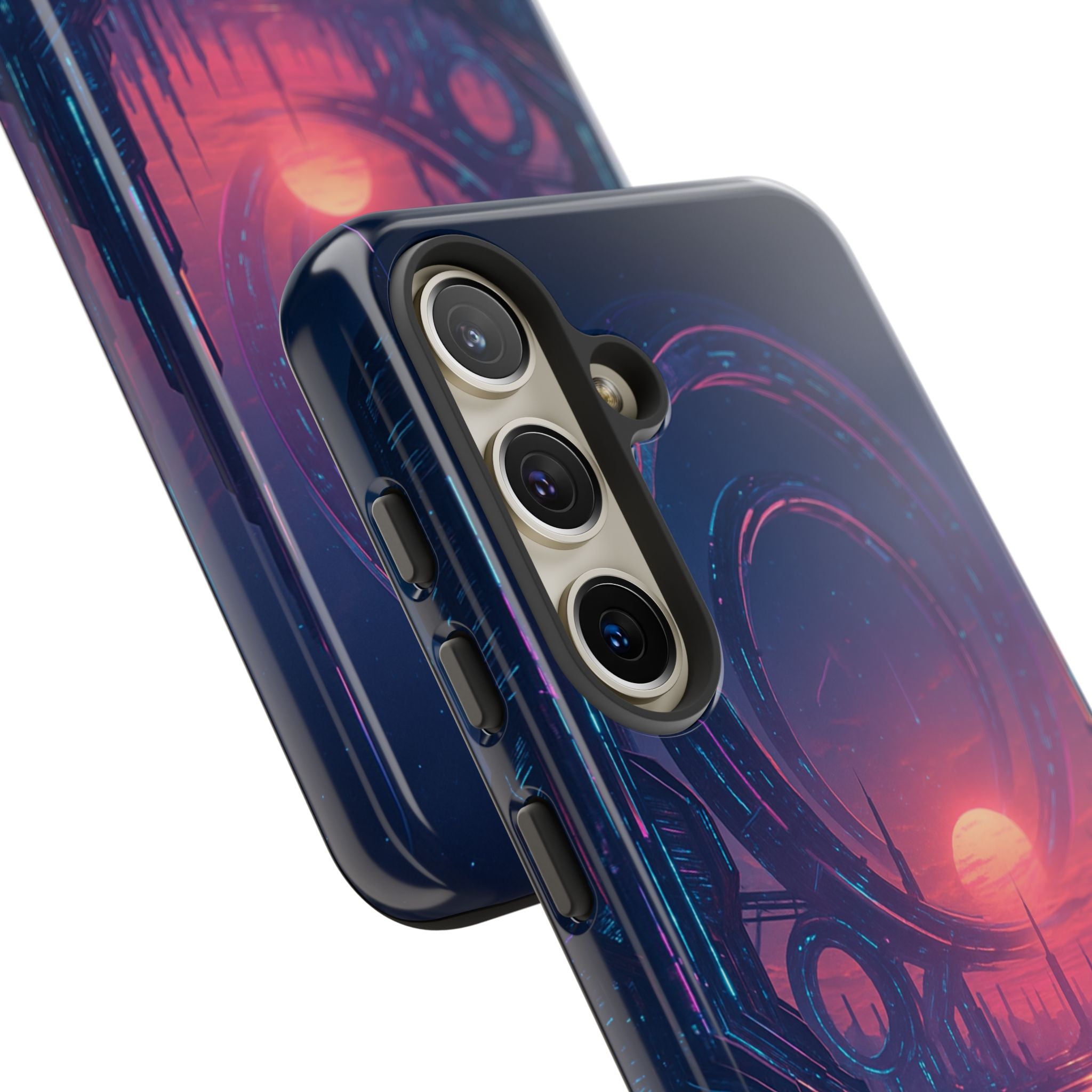 CyberEscape Phone Case – Futuristic Grid Design for iPhone, Samsung & Google Pixel | Shockproof, MagSafe & Ultra-Sleek Protection Printify