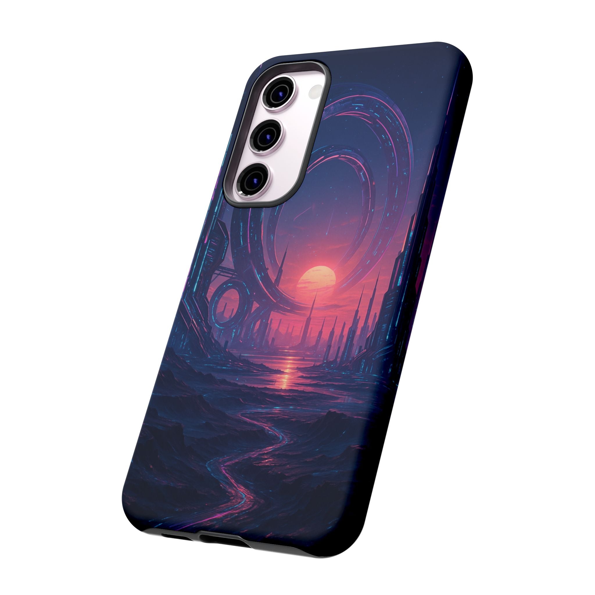 CyberEscape Phone Case – Futuristic Grid Design for iPhone, Samsung & Google Pixel | Shockproof, MagSafe & Ultra-Sleek Protection Printify