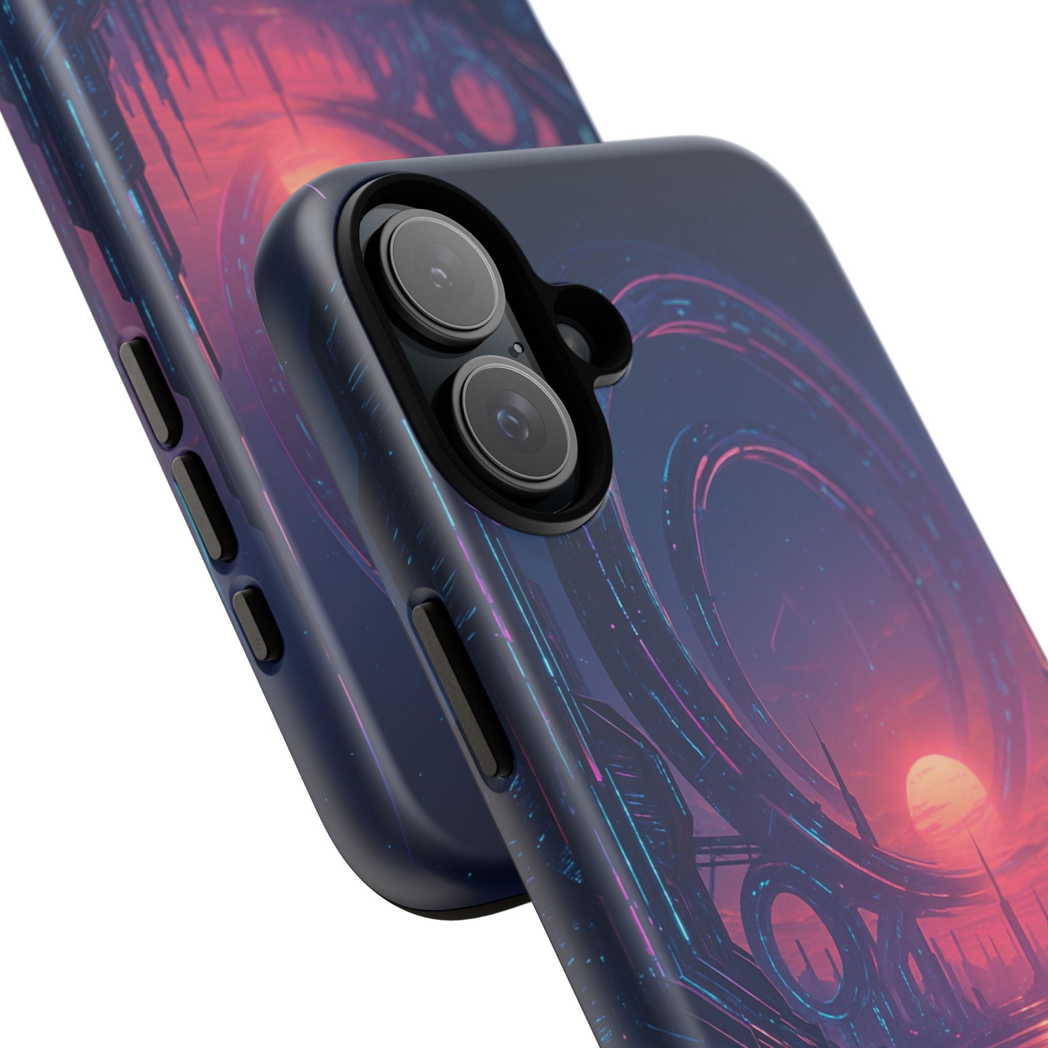 CyberEscape Phone Case – Futuristic Grid Design for iPhone, Samsung & Google Pixel | Shockproof, MagSafe & Ultra-Sleek Protection Printify