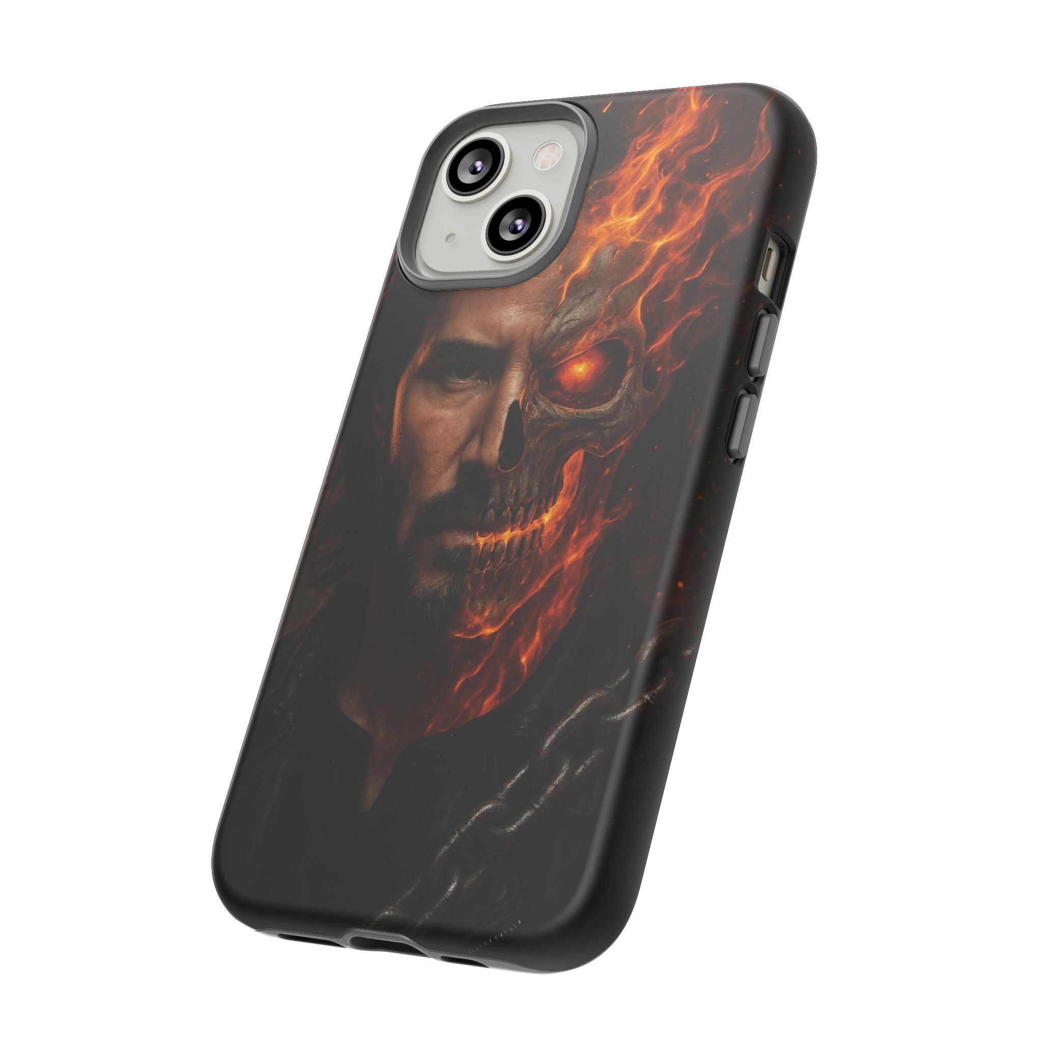Ghost Rider Phone Case – Fiery Skull Design for iPhone, Samsung & Google Pixel | Shockproof, MagSafe & Ultra Grip Protection Printify