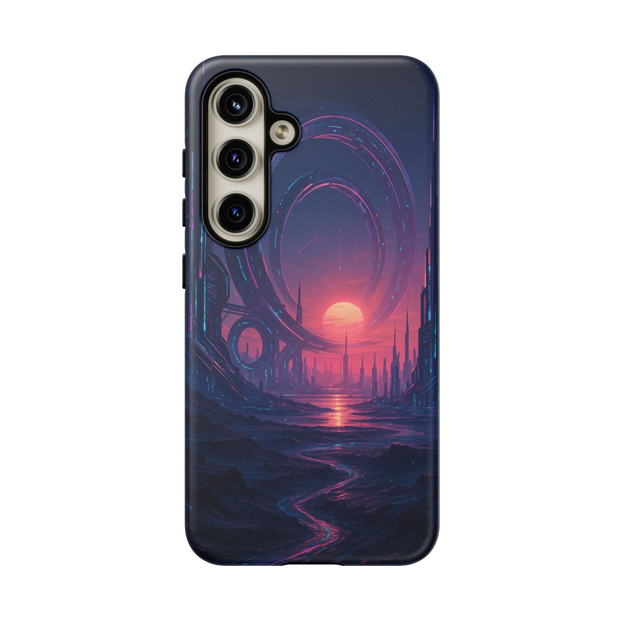 CyberEscape Phone Case – Futuristic Grid Design for iPhone, Samsung & Google Pixel | Shockproof, MagSafe & Ultra-Sleek Protection Printify