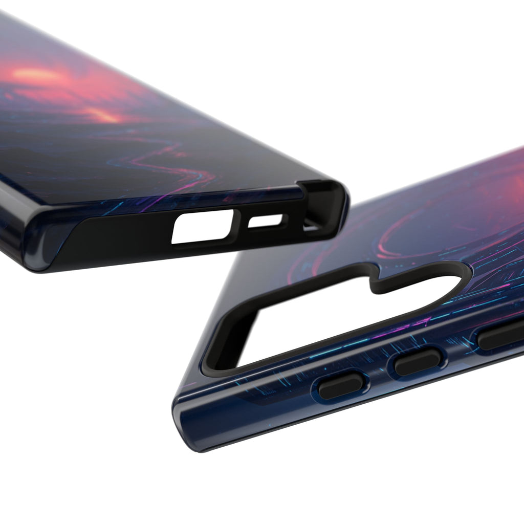 CyberEscape Phone Case – Futuristic Grid Design for iPhone, Samsung & Google Pixel | Shockproof, MagSafe & Ultra-Sleek Protection Printify