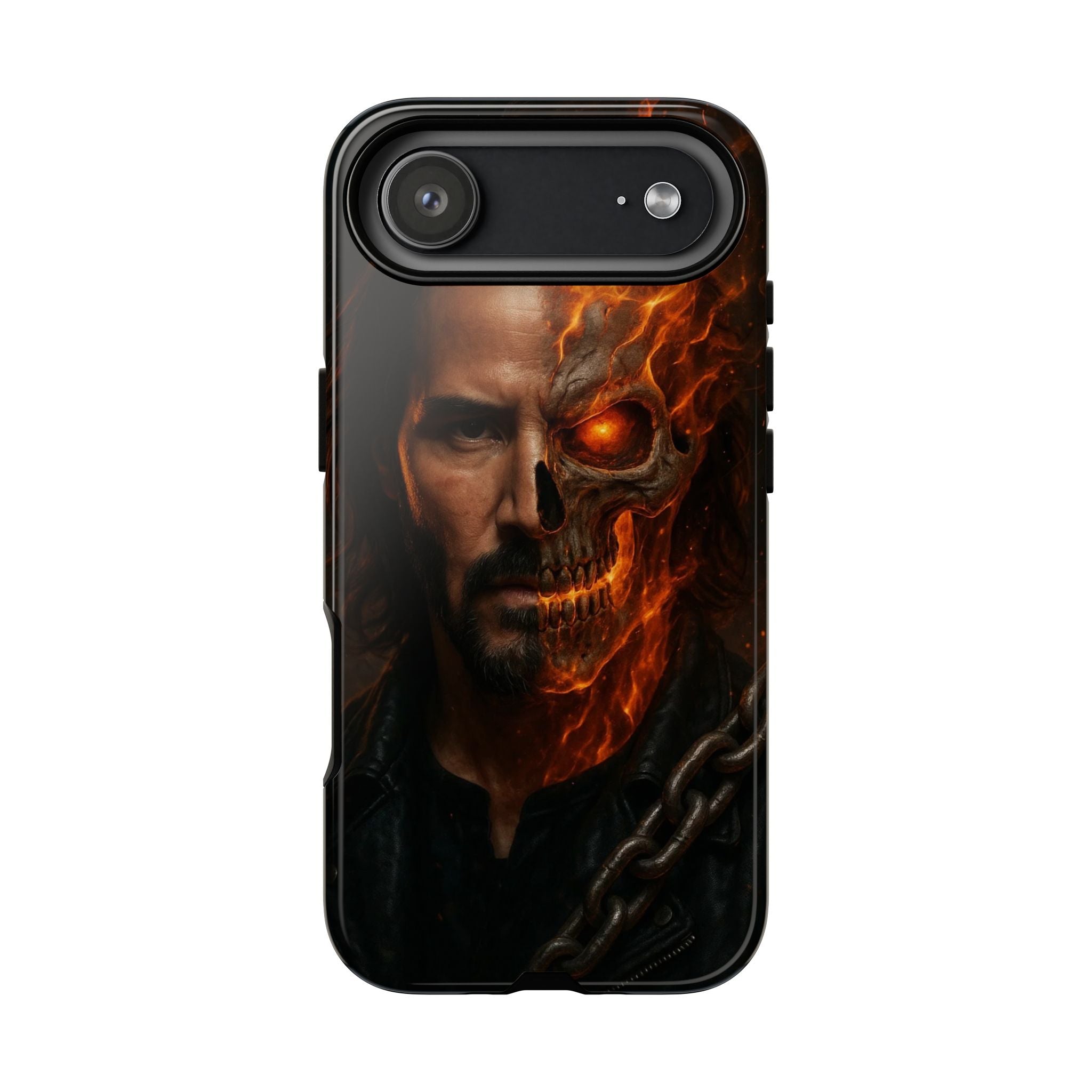 Ghost Rider Phone Case – Fiery Skull Design for iPhone, Samsung & Google Pixel | Shockproof, MagSafe & Ultra Grip Protection Printify