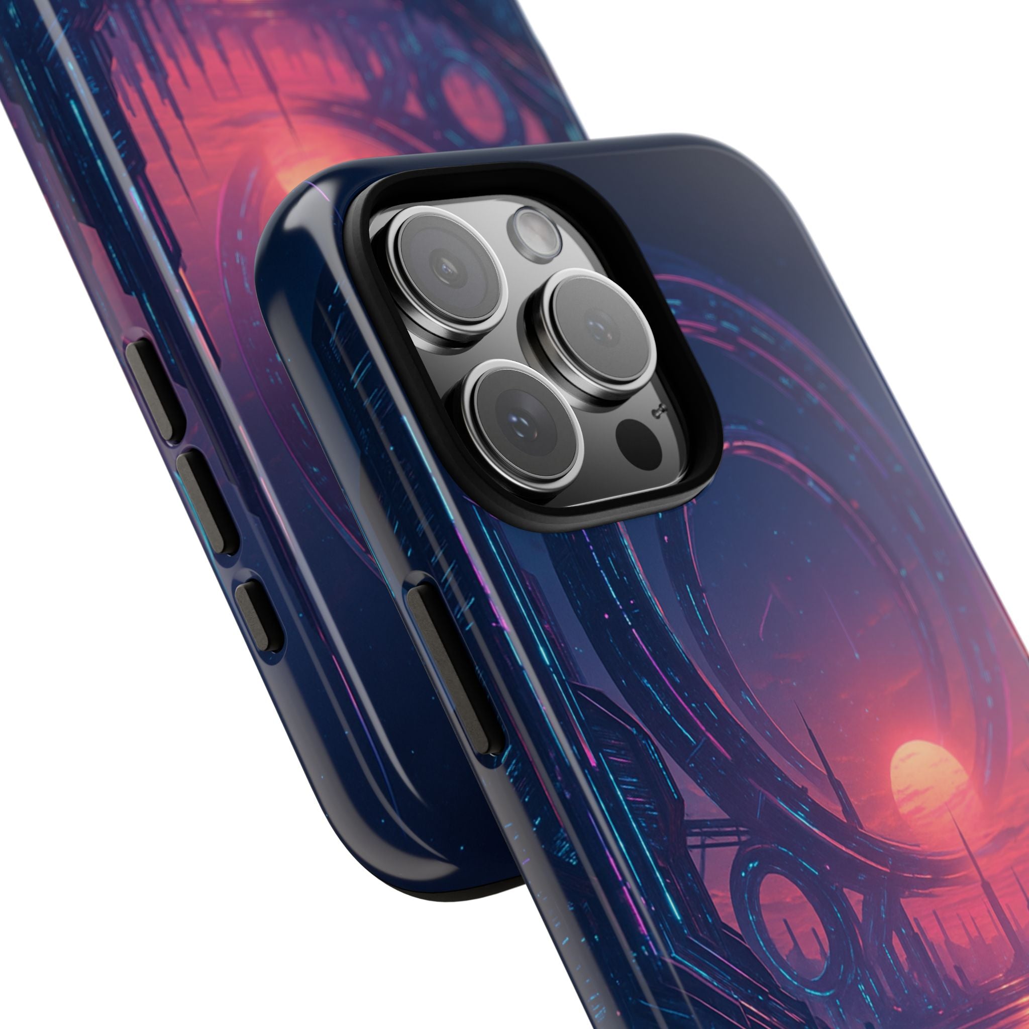 CyberEscape Phone Case – Futuristic Grid Design for iPhone, Samsung & Google Pixel | Shockproof, MagSafe & Ultra-Sleek Protection Printify