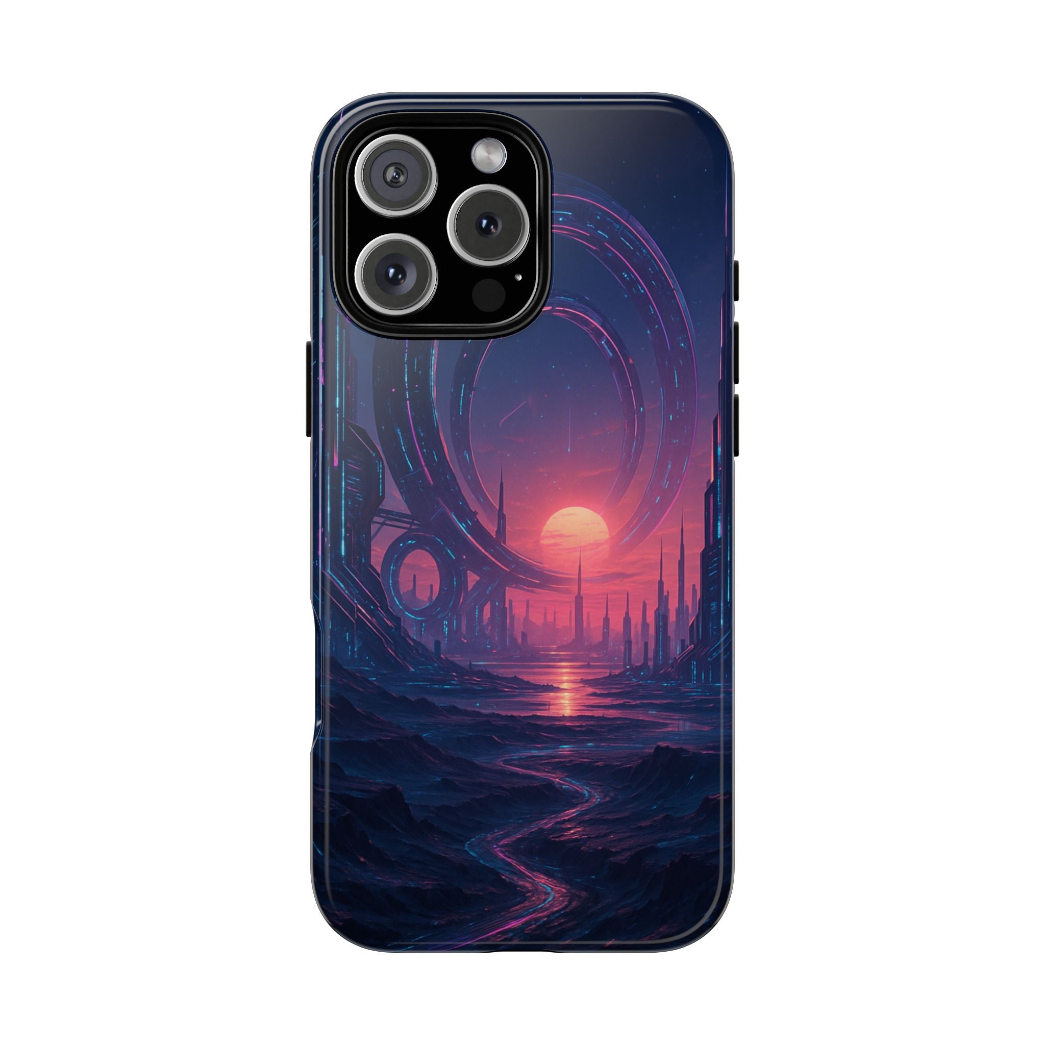 CyberEscape Phone Case – Futuristic Grid Design for iPhone, Samsung & Google Pixel | Shockproof, MagSafe & Ultra-Sleek Protection Printify