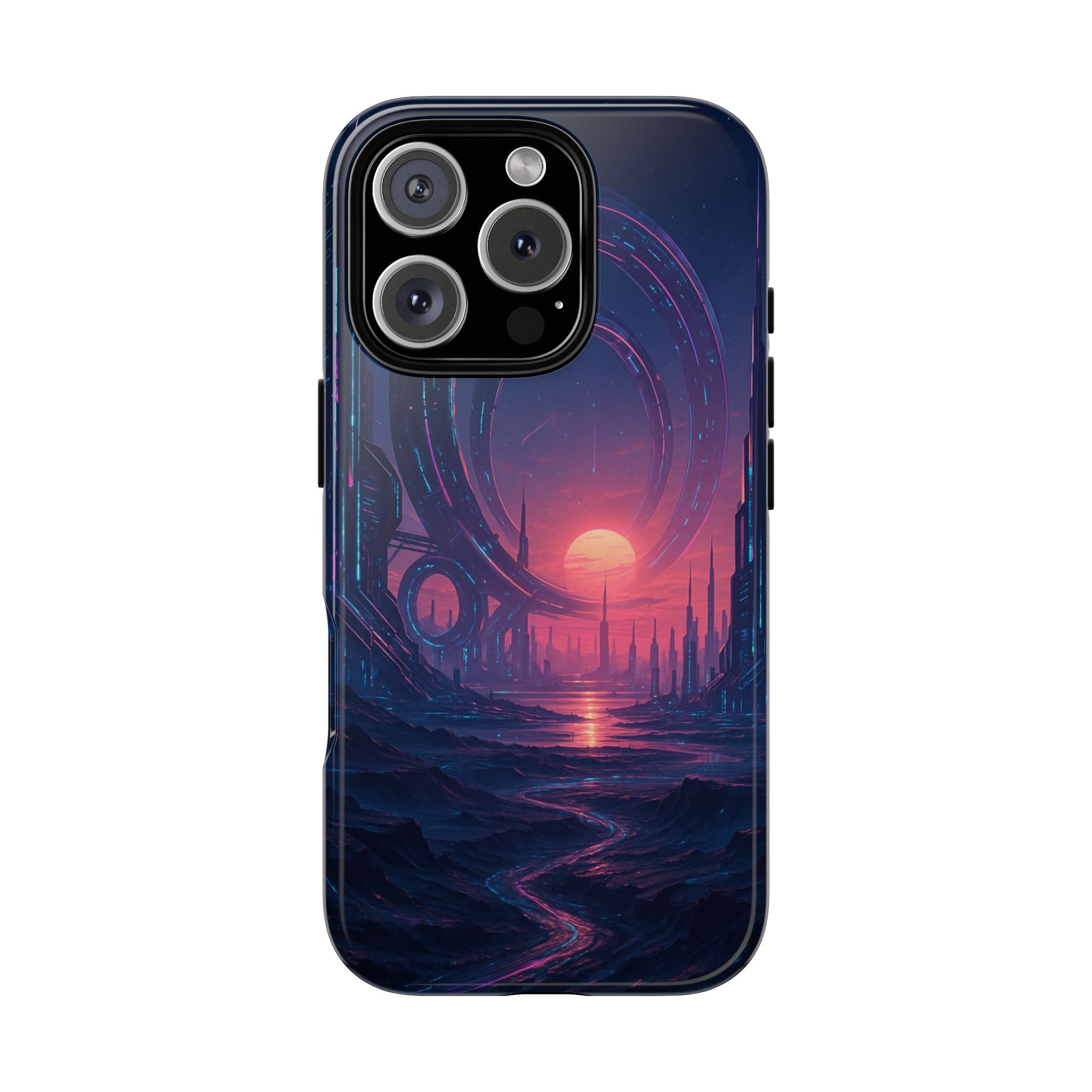 CyberEscape Phone Case – Futuristic Grid Design for iPhone, Samsung & Google Pixel | Shockproof, MagSafe & Ultra-Sleek Protection Printify