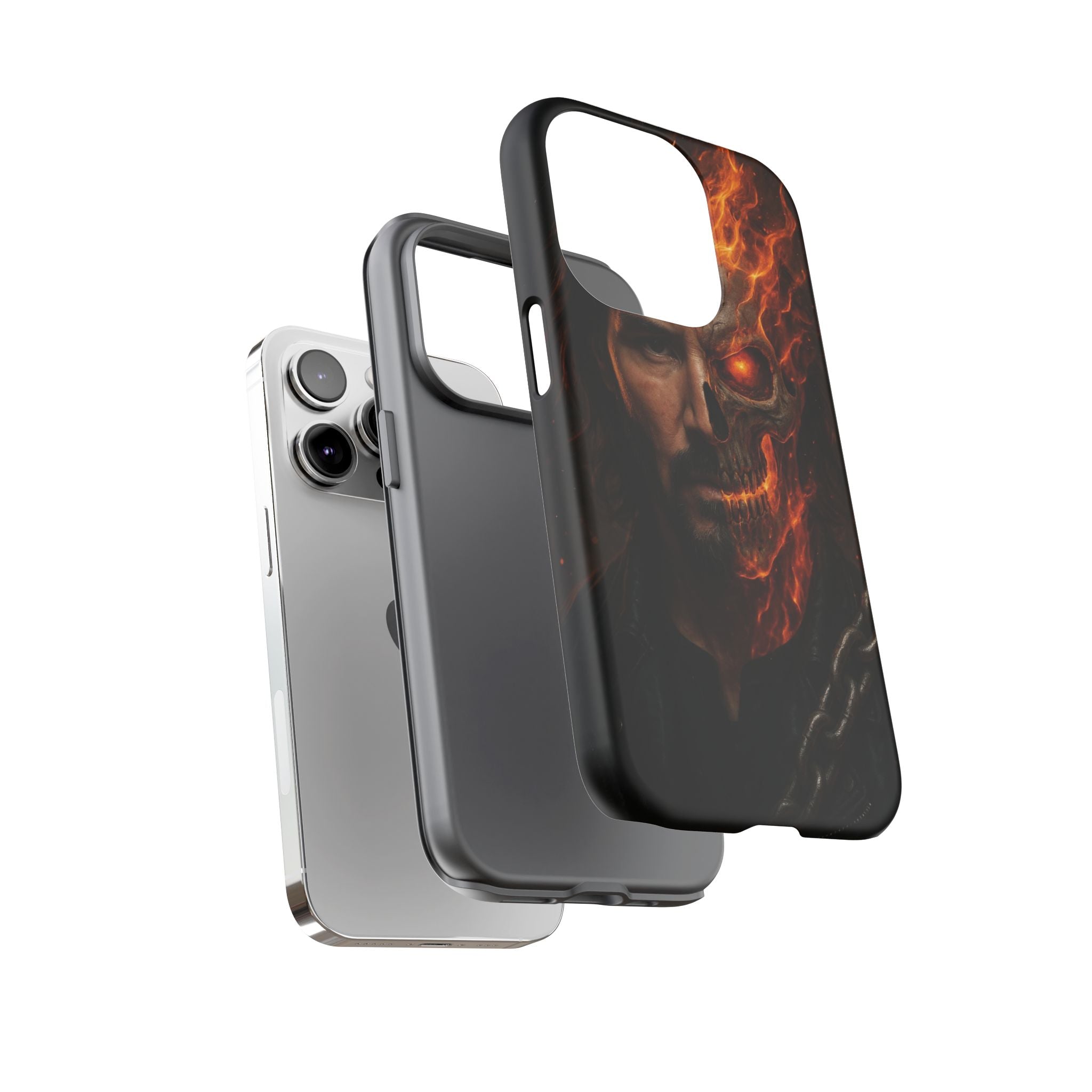 Ghost Rider Phone Case – Fiery Skull Design for iPhone, Samsung & Google Pixel | Shockproof, MagSafe & Ultra Grip Protection Printify