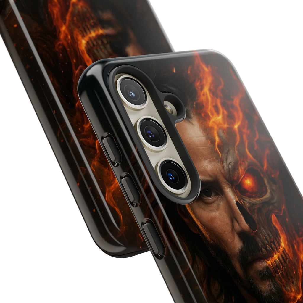 Ghost Rider Phone Case – Fiery Skull Design for iPhone, Samsung & Google Pixel | Shockproof, MagSafe & Ultra Grip Protection Printify