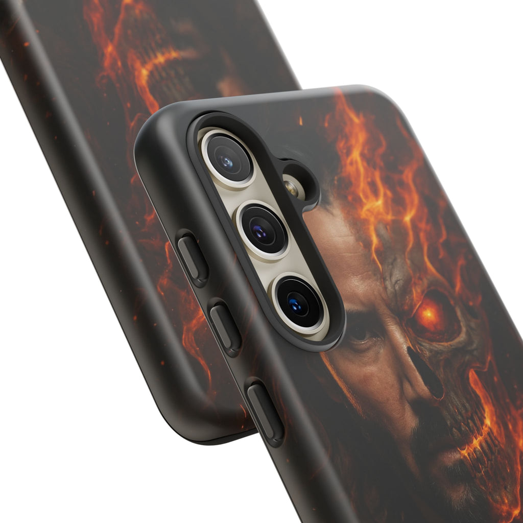 Ghost Rider Phone Case – Fiery Skull Design for iPhone, Samsung & Google Pixel | Shockproof, MagSafe & Ultra Grip Protection Printify