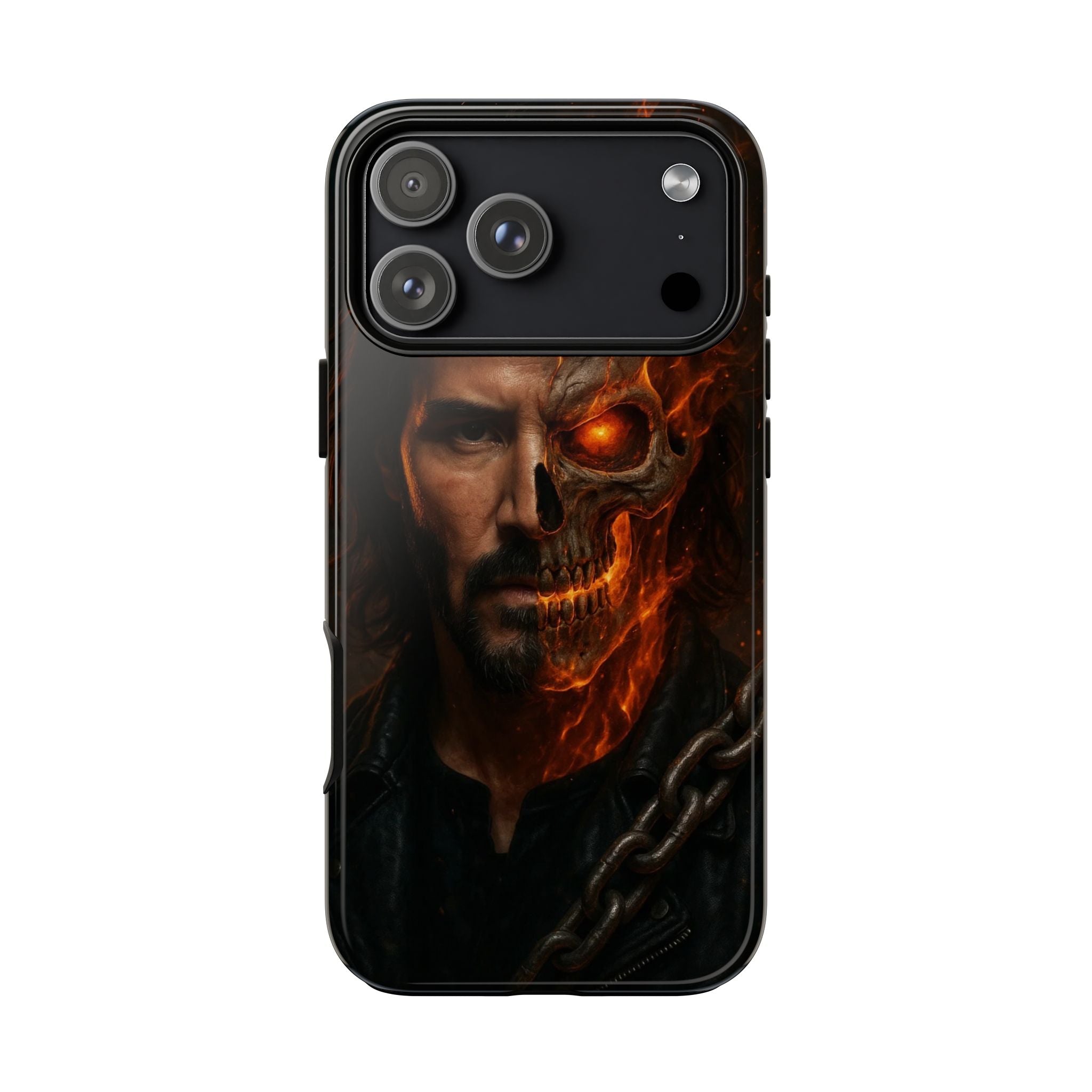 Ghost Rider Phone Case – Fiery Skull Design for iPhone, Samsung & Google Pixel | Shockproof, MagSafe & Ultra Grip Protection Printify