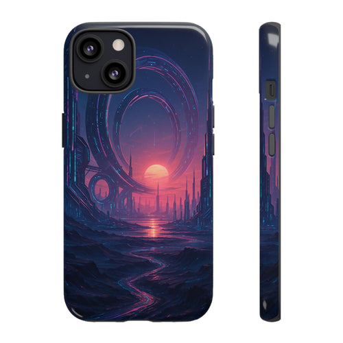 CyberEscape Phone Case – Futuristic Grid Design for iPhone, Samsung & Google Pixel | Shockproof, MagSafe & Ultra-Sleek Protection Printify