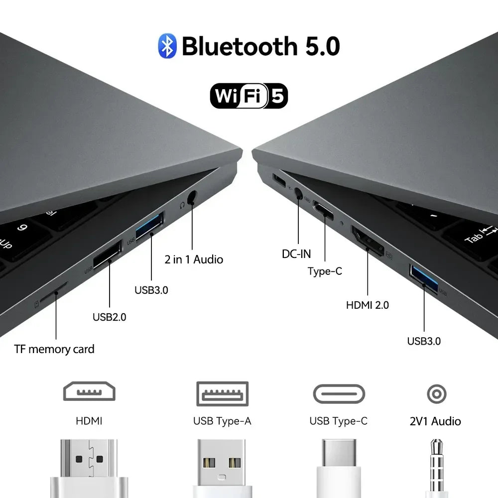 Blackview AceBook 8 Laptop 15.6" 12th Gen Intel Alder Lake N97 16GB RAM 512GB SSD + expansion up to 1TB Windows 11 Home 15.6" Nvxstore